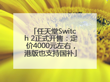 任天堂Switch 2正式开售：定价4000元左右，港版也支持国补